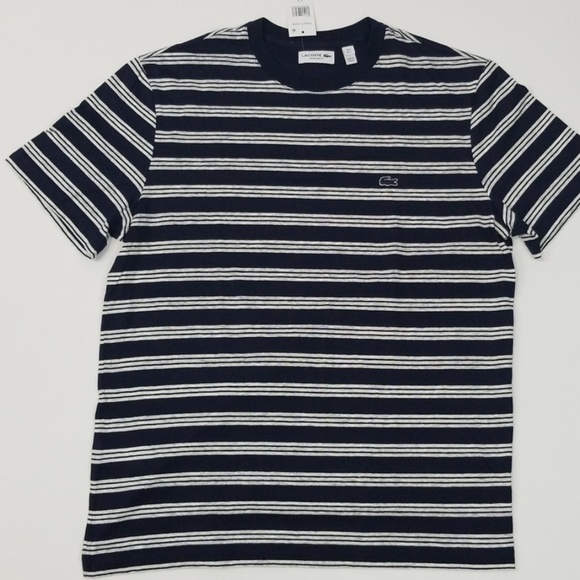 Lacoste Other - Lacoste NAVY BLUE/FLOUR Men's Crew Neck Linen